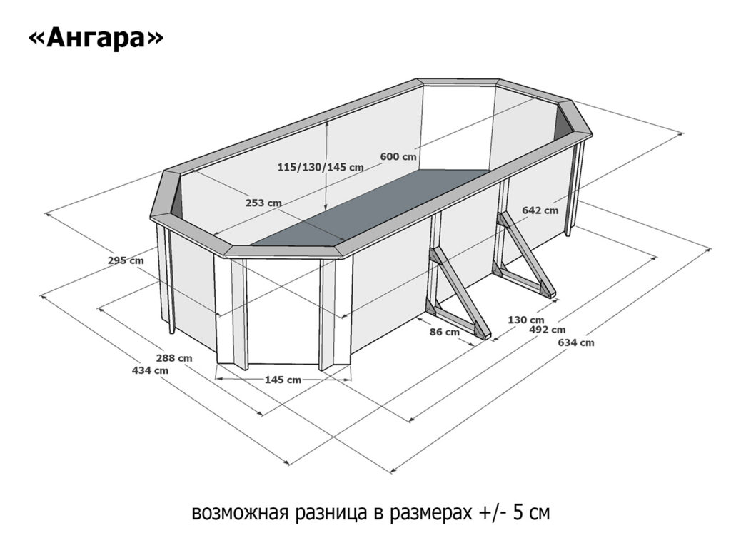 Бассен Ангара 600 х 250 см